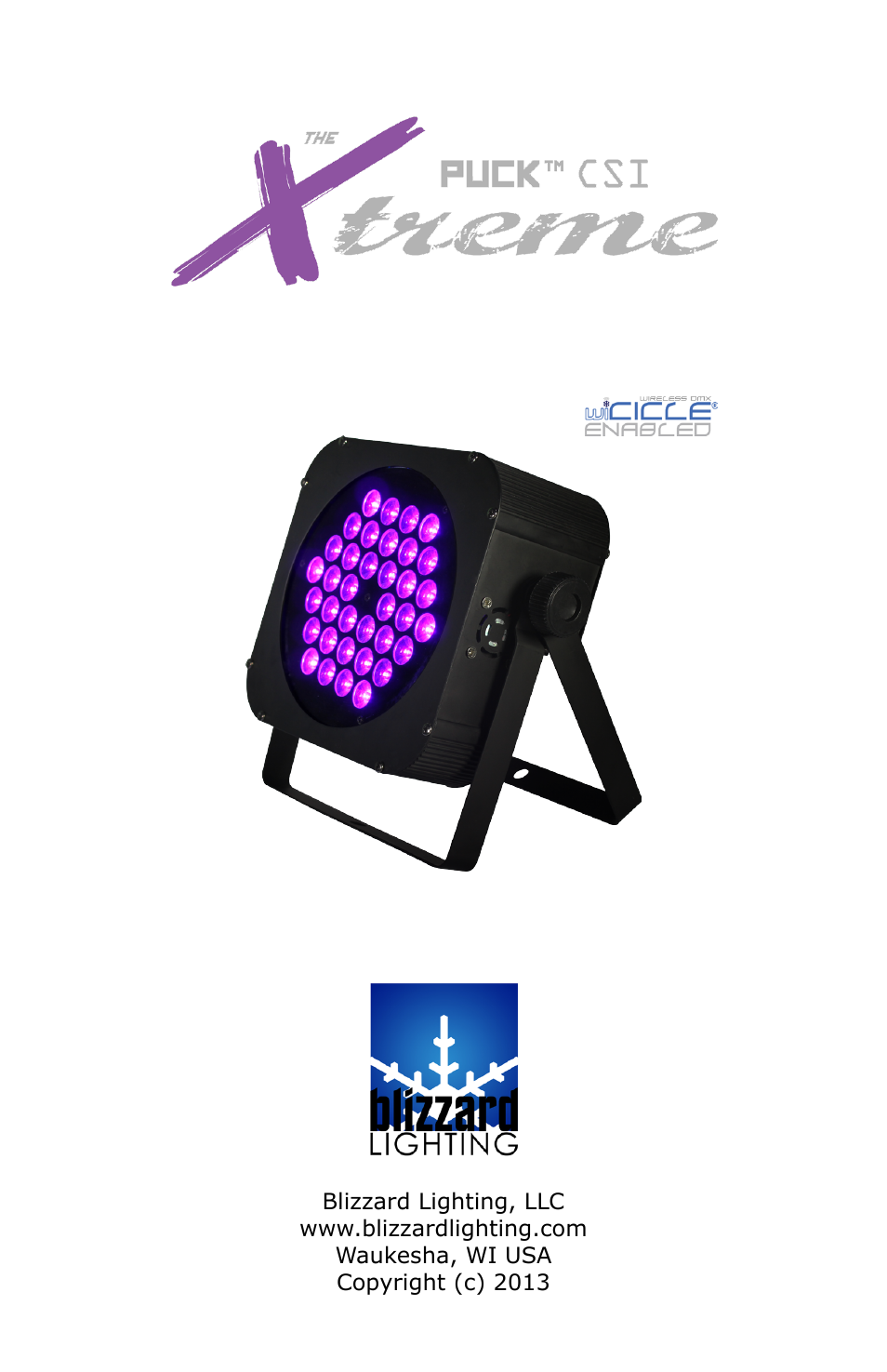 Blizzard Lighting CSI Xtreme The Puck (Rev A) User Manual | 16 pages