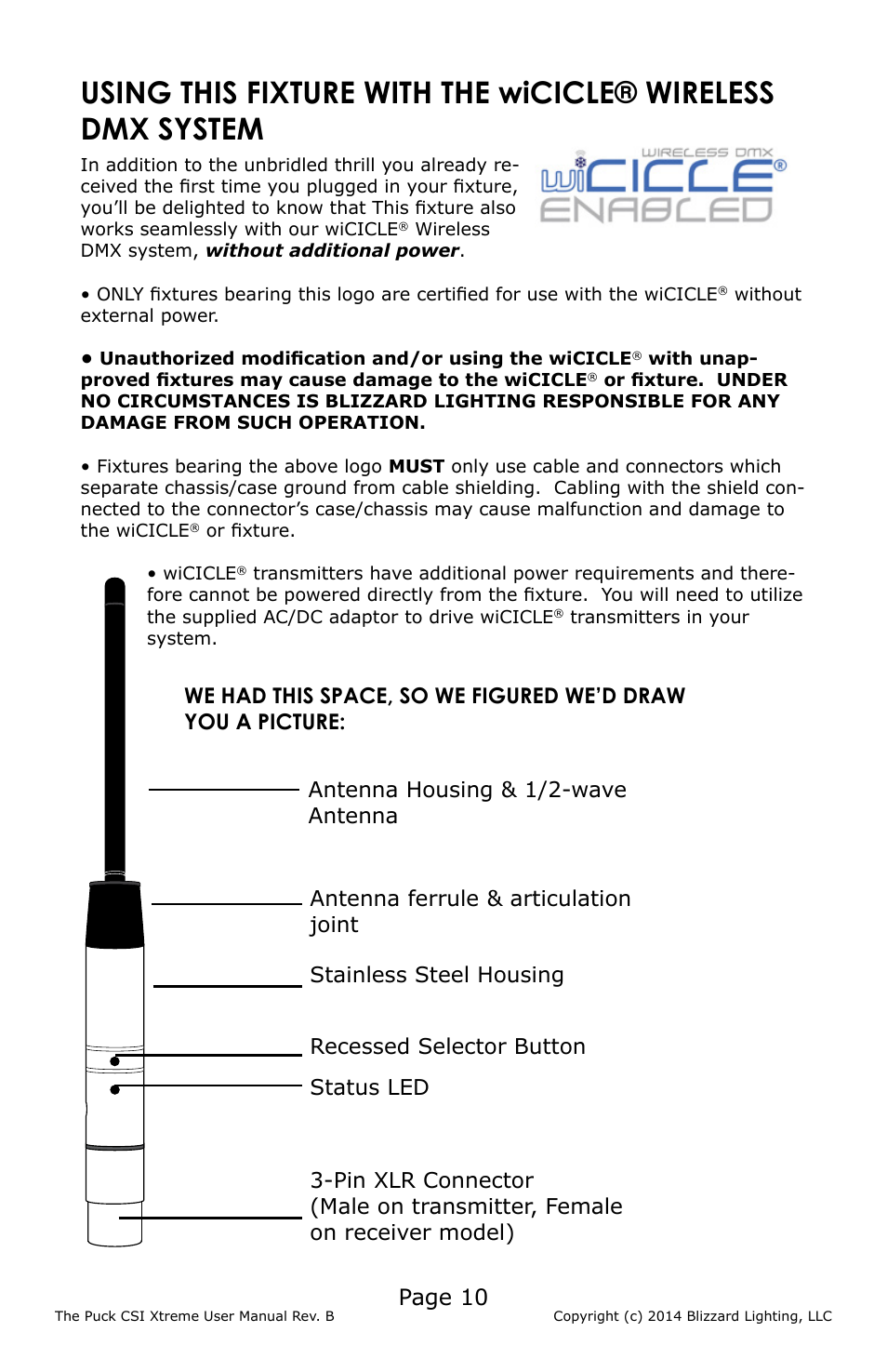 Page 10 | Blizzard Lighting CSI Xtreme The Puck (Rev B) User Manual | Page 10 / 20