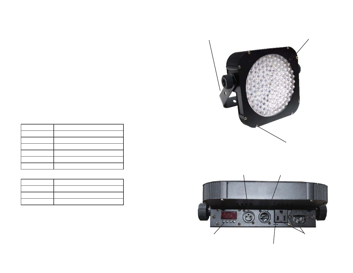 Meet the puck ™ flat led par can, Ac power in/out dmx in dmx out | Blizzard Lighting Flat LED PAR Can The Puck (Rev B) User Manual | Page 3 / 6