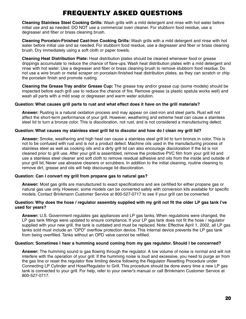 Frequently asked questions | Brinkmann ProSeries 7751 User Manual | Page 21 / 56