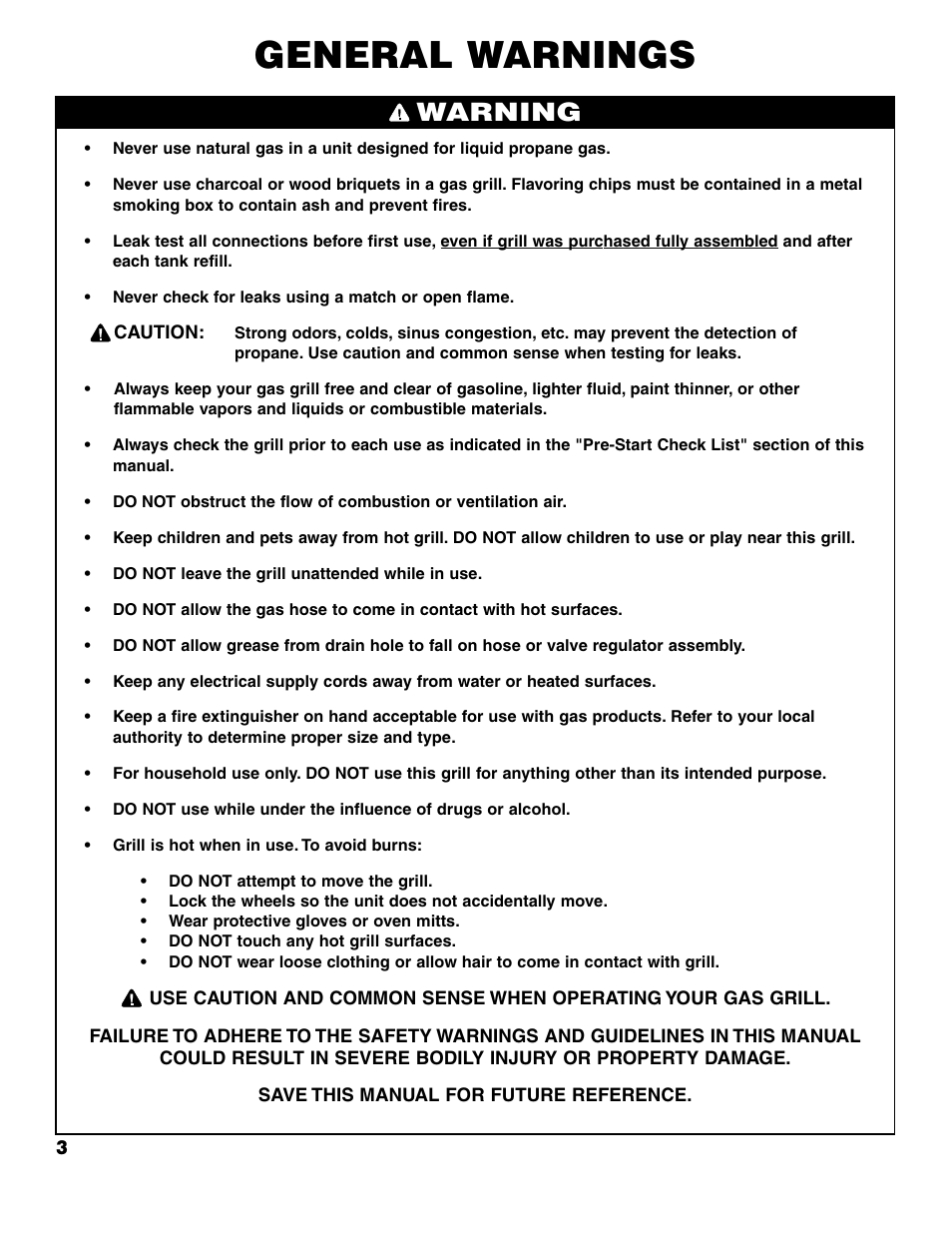 General warnings, Warning | Brinkmann ProSeries 7751 User Manual | Page 4 / 56