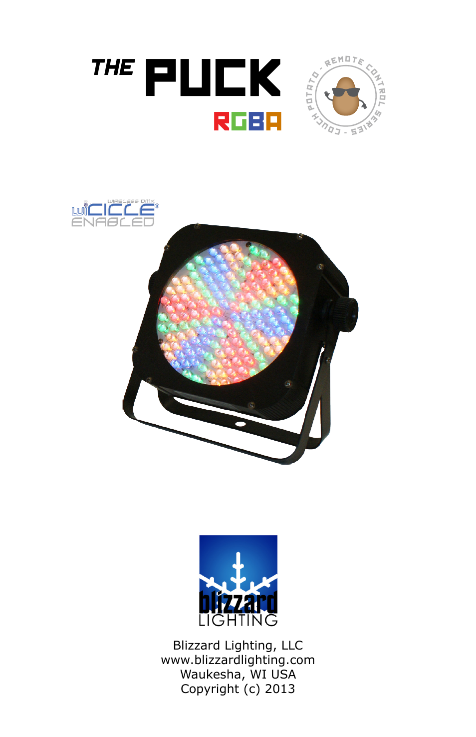 Blizzard Lighting RGBA (CP) The Puck (Rev C) User Manual | 20 pages