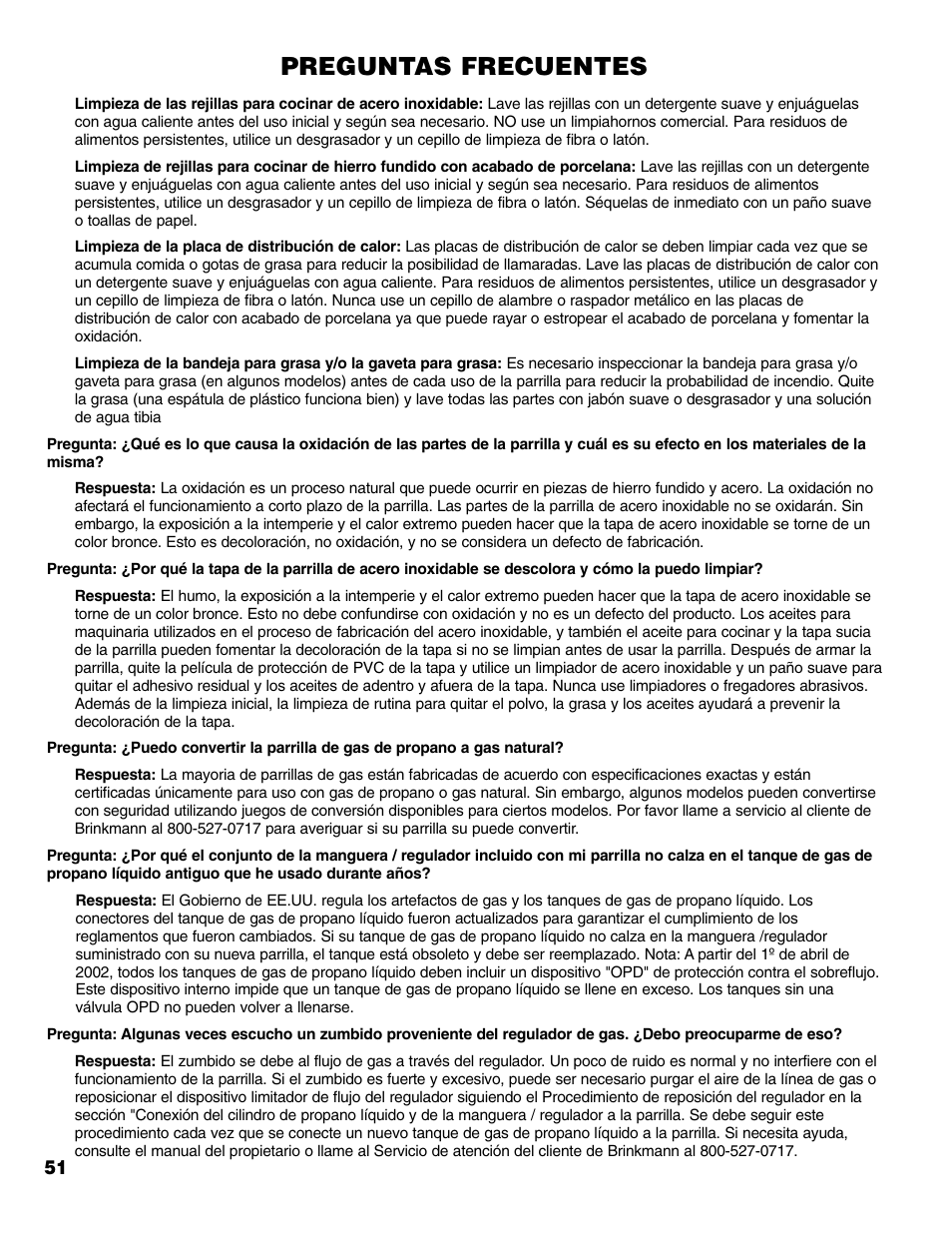 Preguntas frecuentes | Brinkmann 6345 Series User Manual | Page 52 / 68