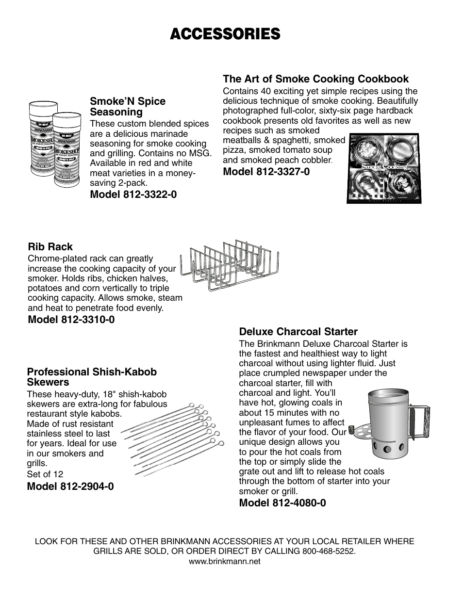 Accessories | Brinkmann 6345 Series User Manual | Page 66 / 68