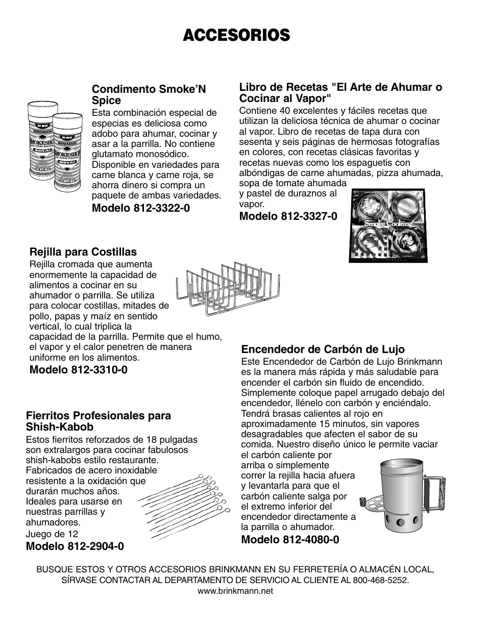 Accesorios | Brinkmann 6345 Series User Manual | Page 67 / 68