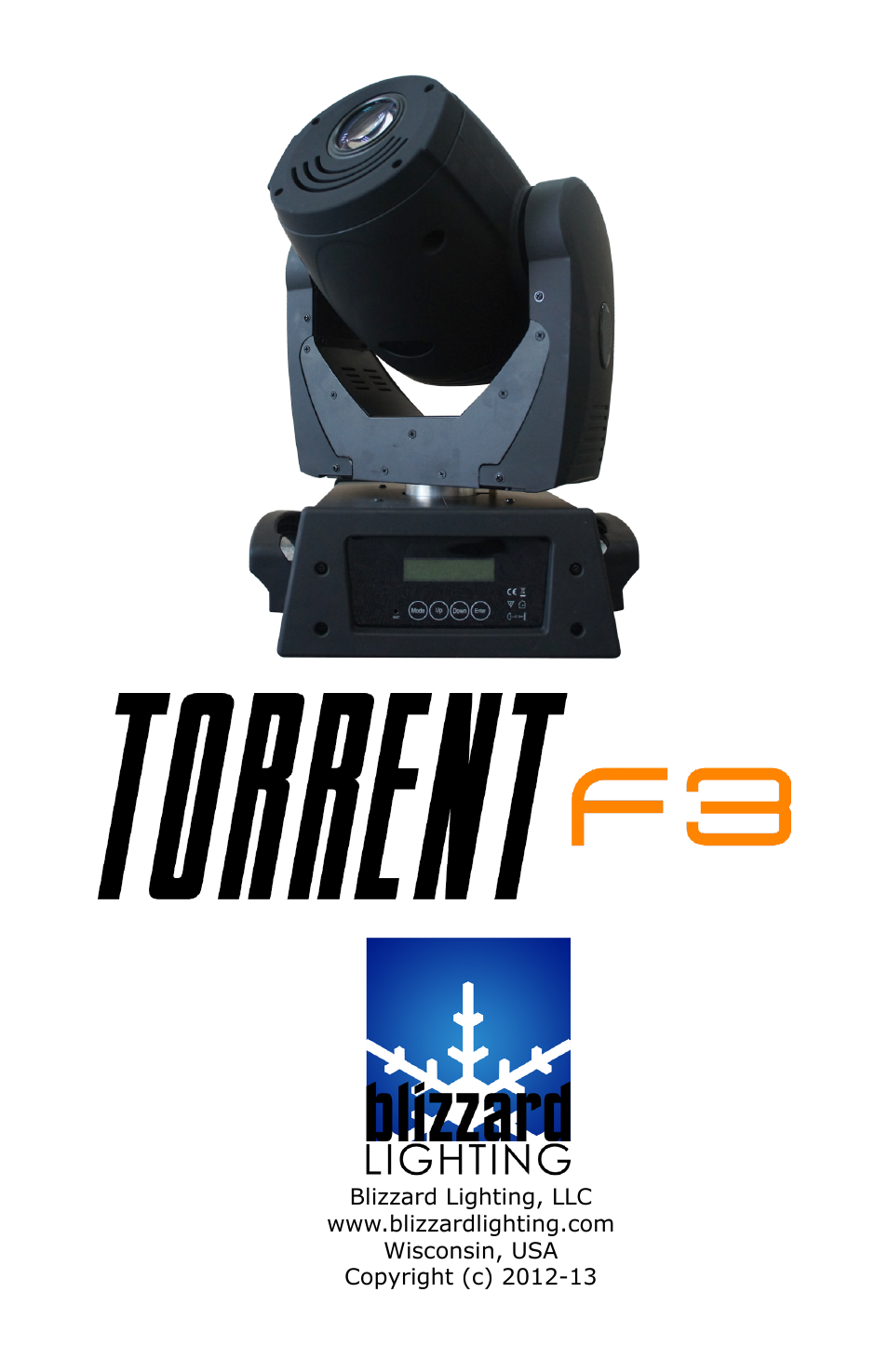 Blizzard Lighting F3 Torrent (Rev C) User Manual | 20 pages