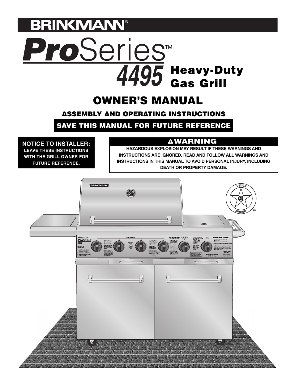 Brinkmann ProSeries 4495 User Manual | 36 pages