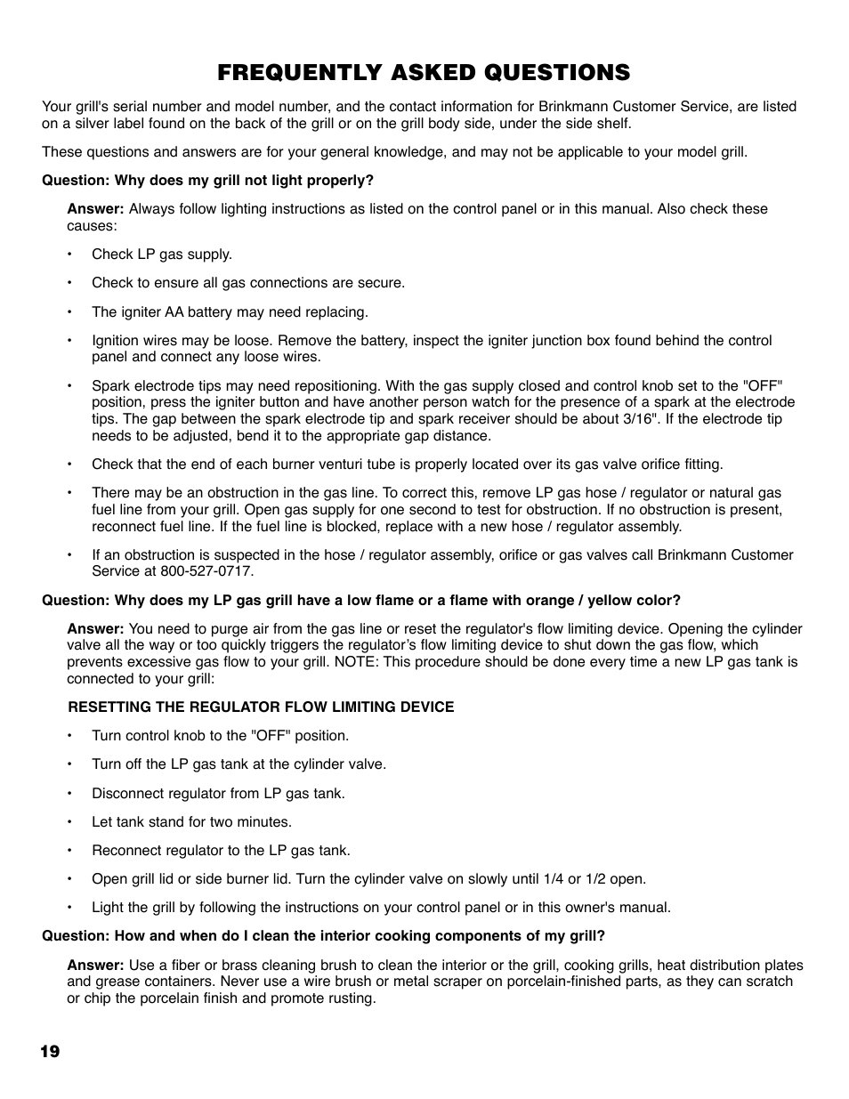 Frequently asked questions | Brinkmann ProSeries 4495 User Manual | Page 20 / 36