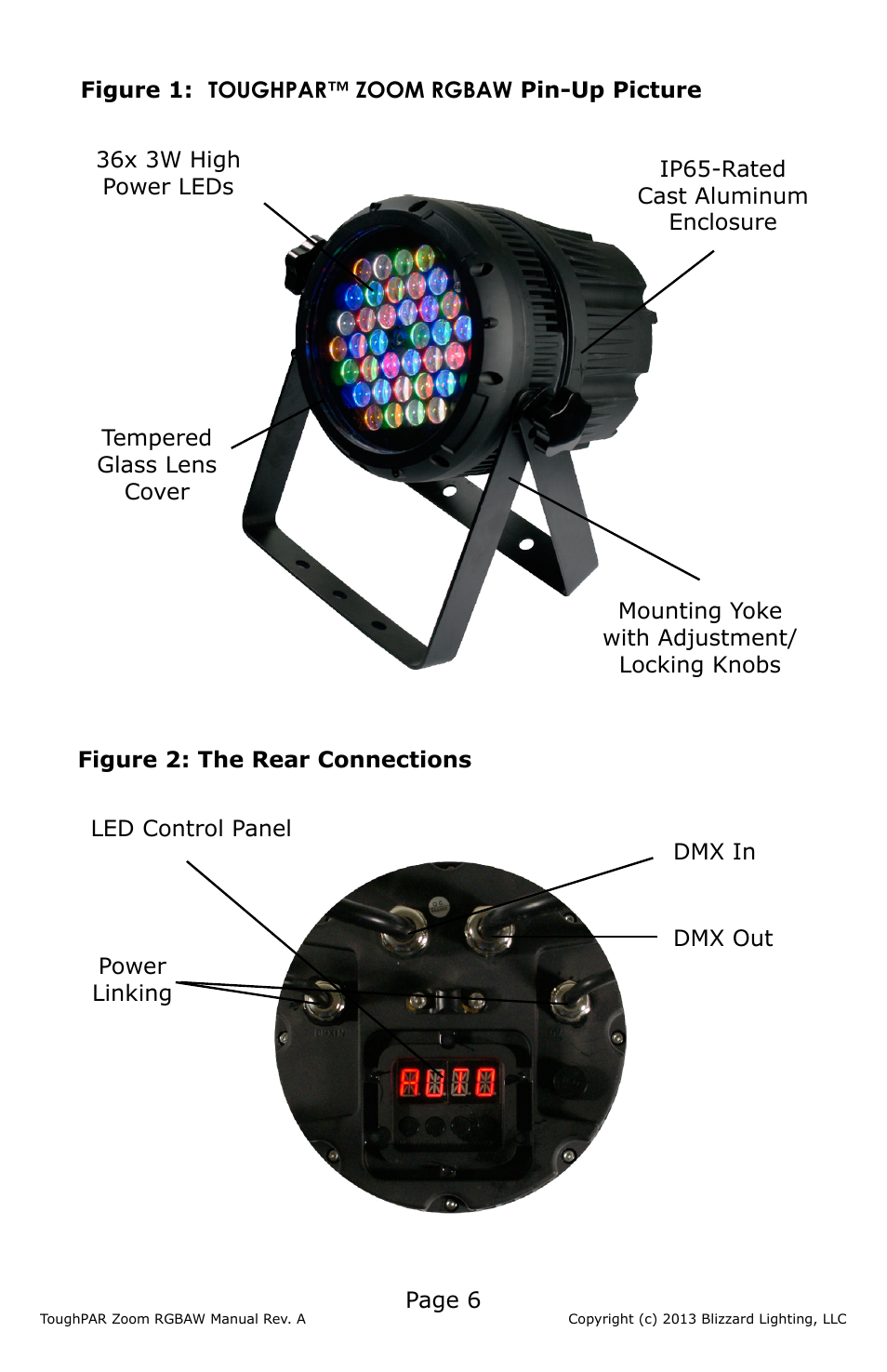 Blizzard Lighting RGBAW ToughPar Zoom (Rev A) User Manual | Page 6 / 20