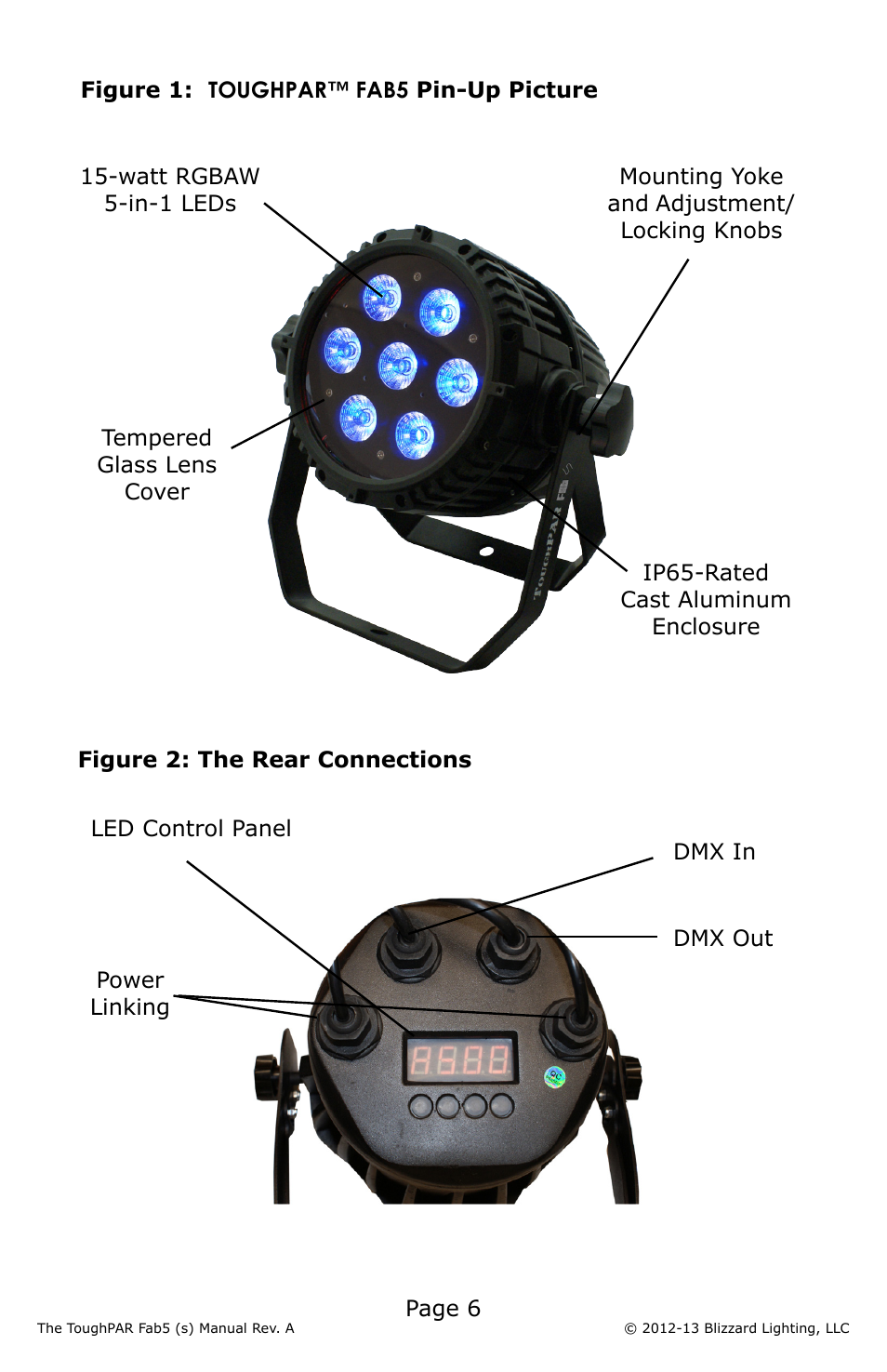 Blizzard Lighting Fab5 ToughPAR (Rev A) User Manual | Page 6 / 24