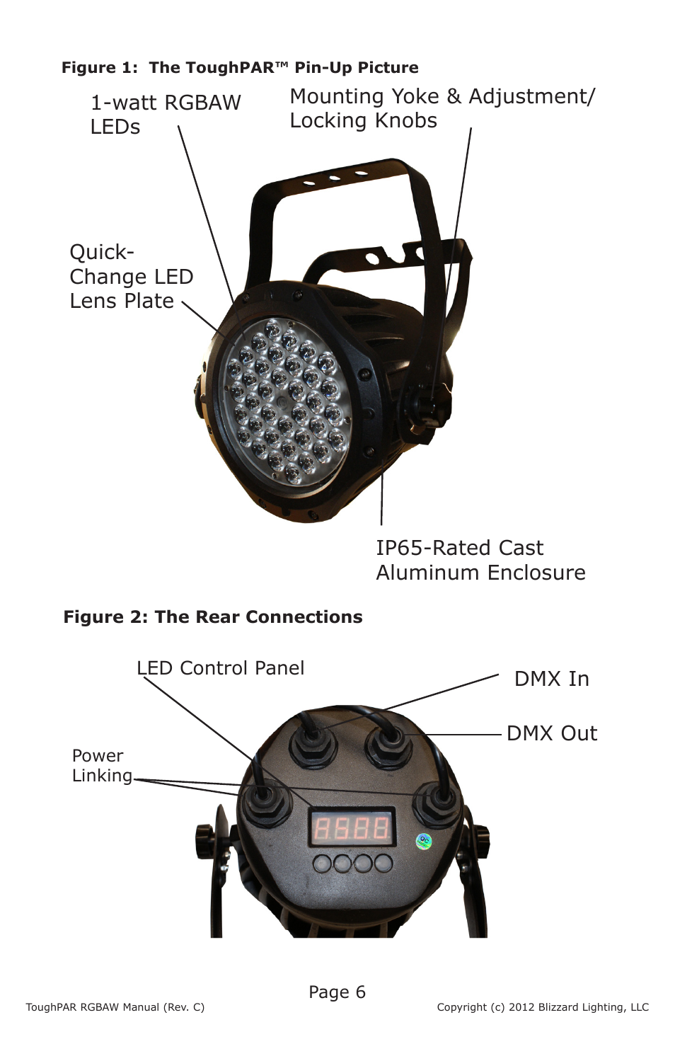 Blizzard Lighting RGBAW ToughPAR (Rev C) User Manual | Page 6 / 20