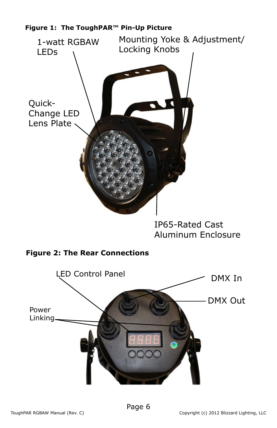 Blizzard Lighting RGBAW ToughPAR (Rev D) User Manual | Page 6 / 20