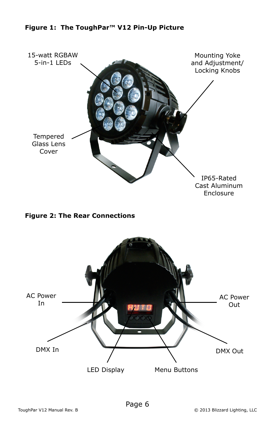Page 6 | Blizzard Lighting V12 ToughPar (Rev A) User Manual | Page 6 / 20