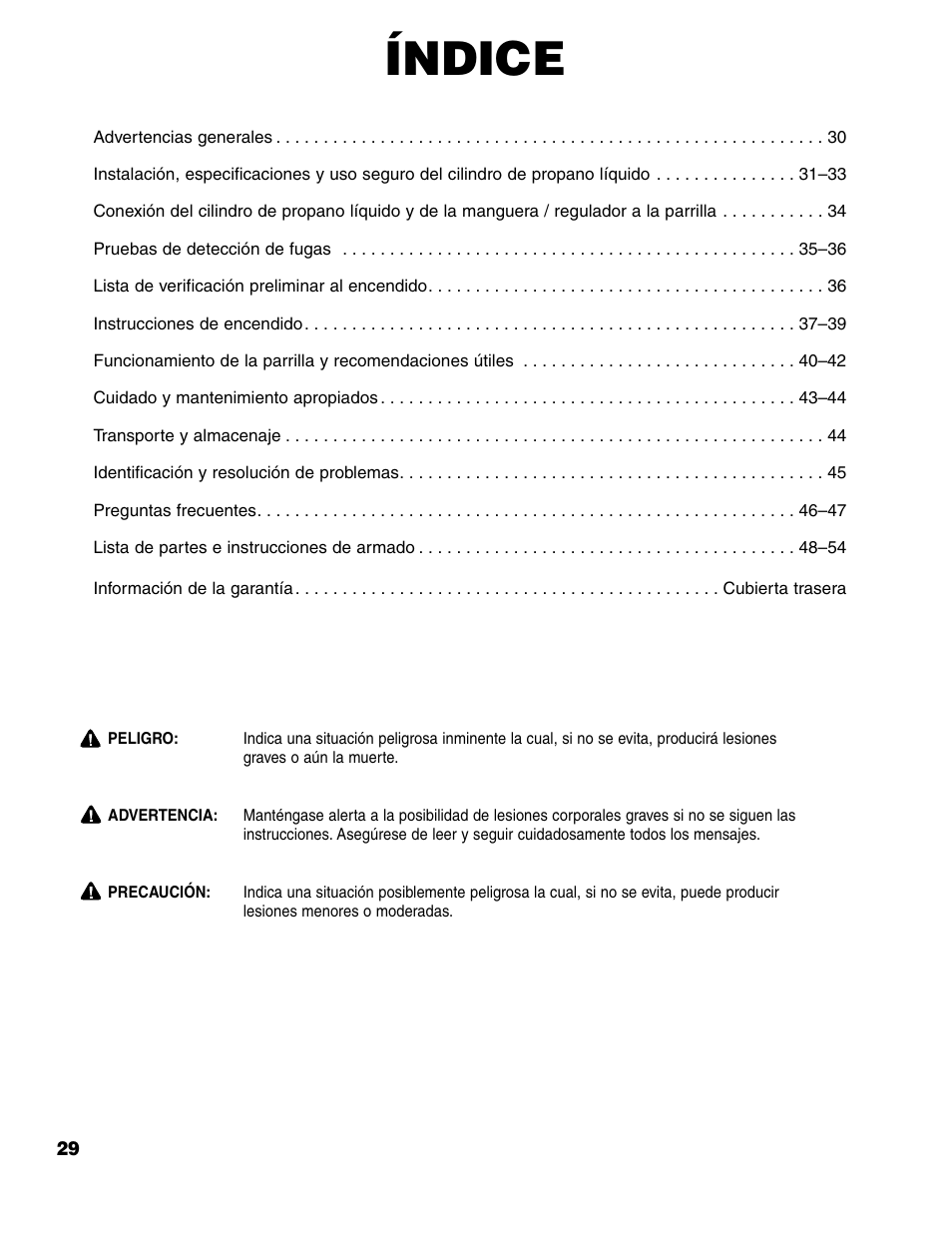 Índice | Brinkmann 7741 Series User Manual | Page 30 / 56