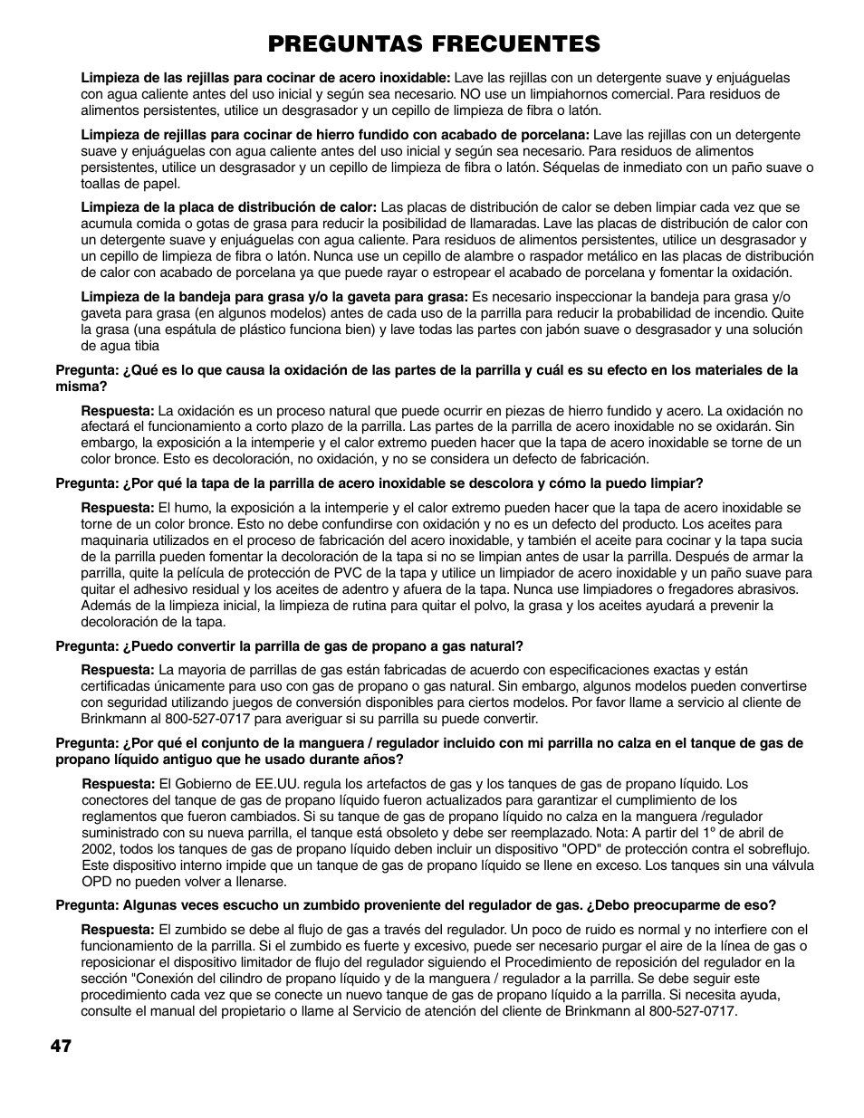 Preguntas frecuentes | Brinkmann 7741 Series User Manual | Page 48 / 56