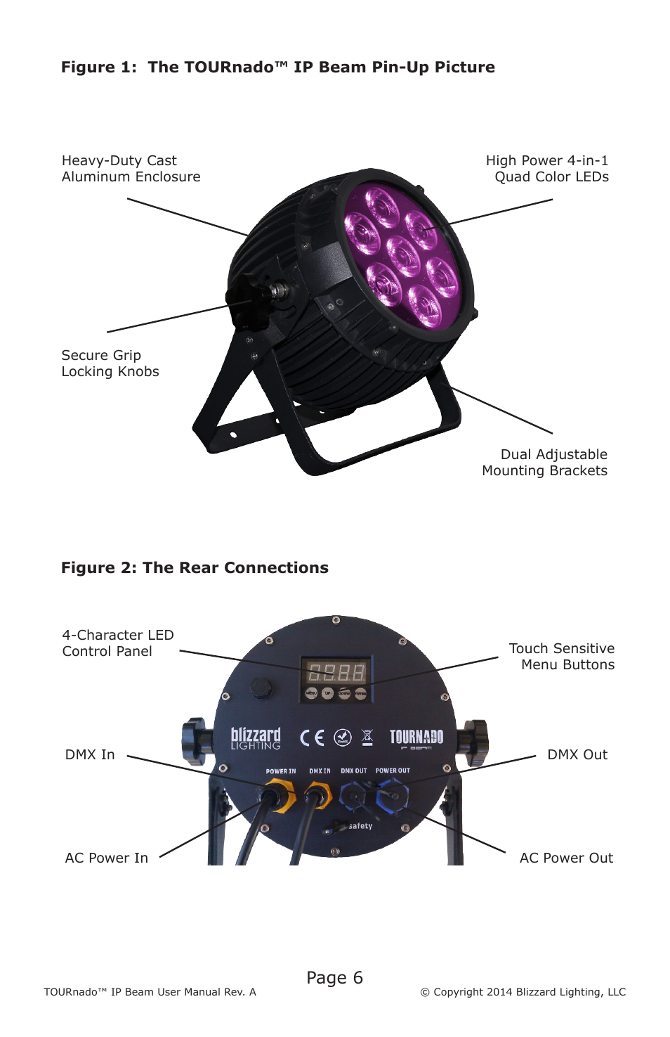 Page 6 | Blizzard Lighting TOURnado IP Beam User Manual | Page 6 / 20