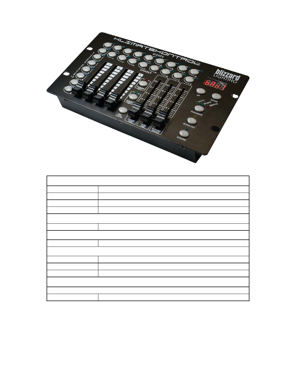 5 tech specs | Blizzard Lighting KLIMATEKONTROL DMX Controller User Manual | Page 16 / 16