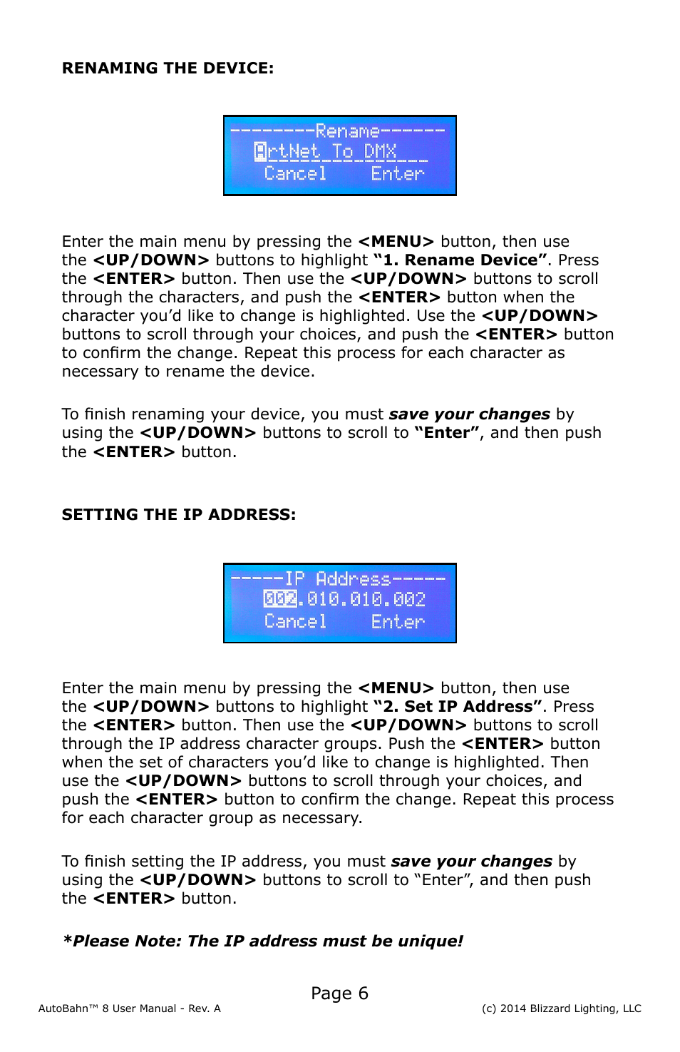 Page 6 | Blizzard Lighting AutoBahn 8 User Manual | Page 6 / 16