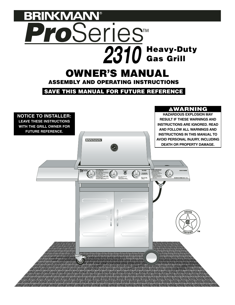 Brinkmann ProSeries 2310 User Manual | 36 pages