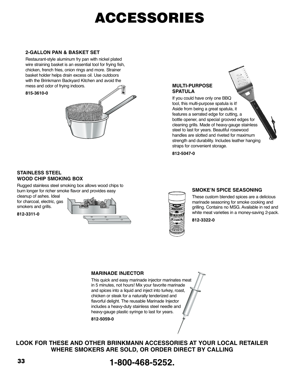 Accessories | Brinkmann ProSeries 2310 User Manual | Page 34 / 36