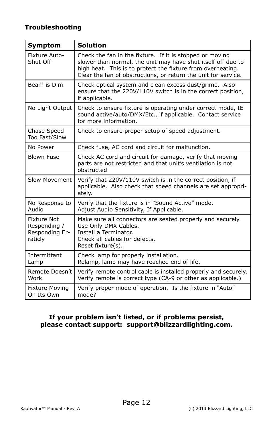 Page 12 | Blizzard Lighting Kaptivator RGB 3D Laser User Manual | Page 12 / 16