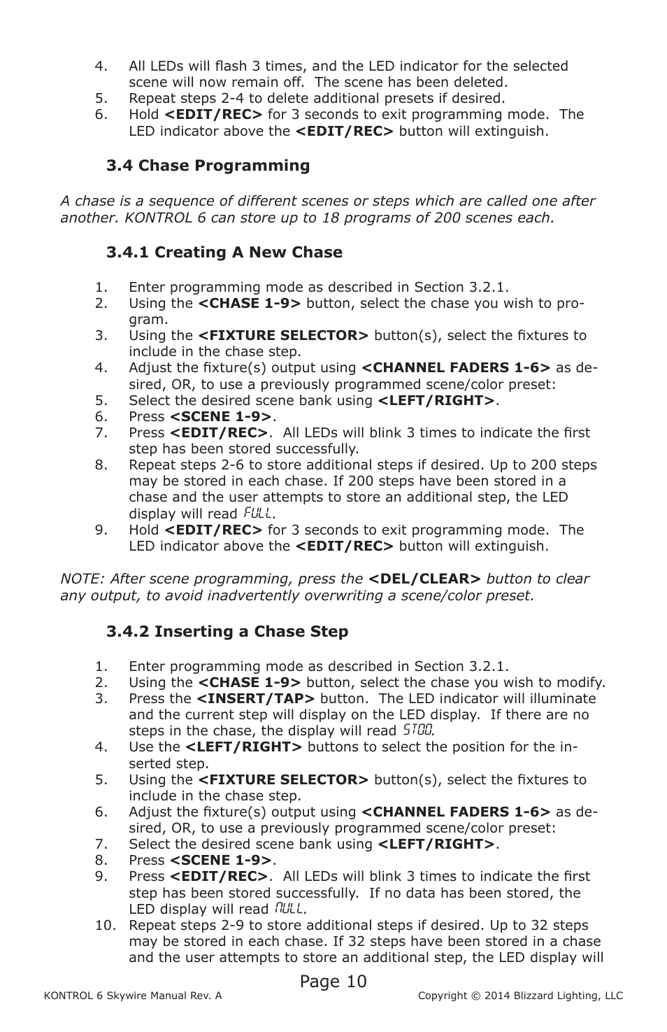 Page 10 | Blizzard Lighting Kontrol 6 Skywire(Rev. A) User Manual | Page 10 / 20
