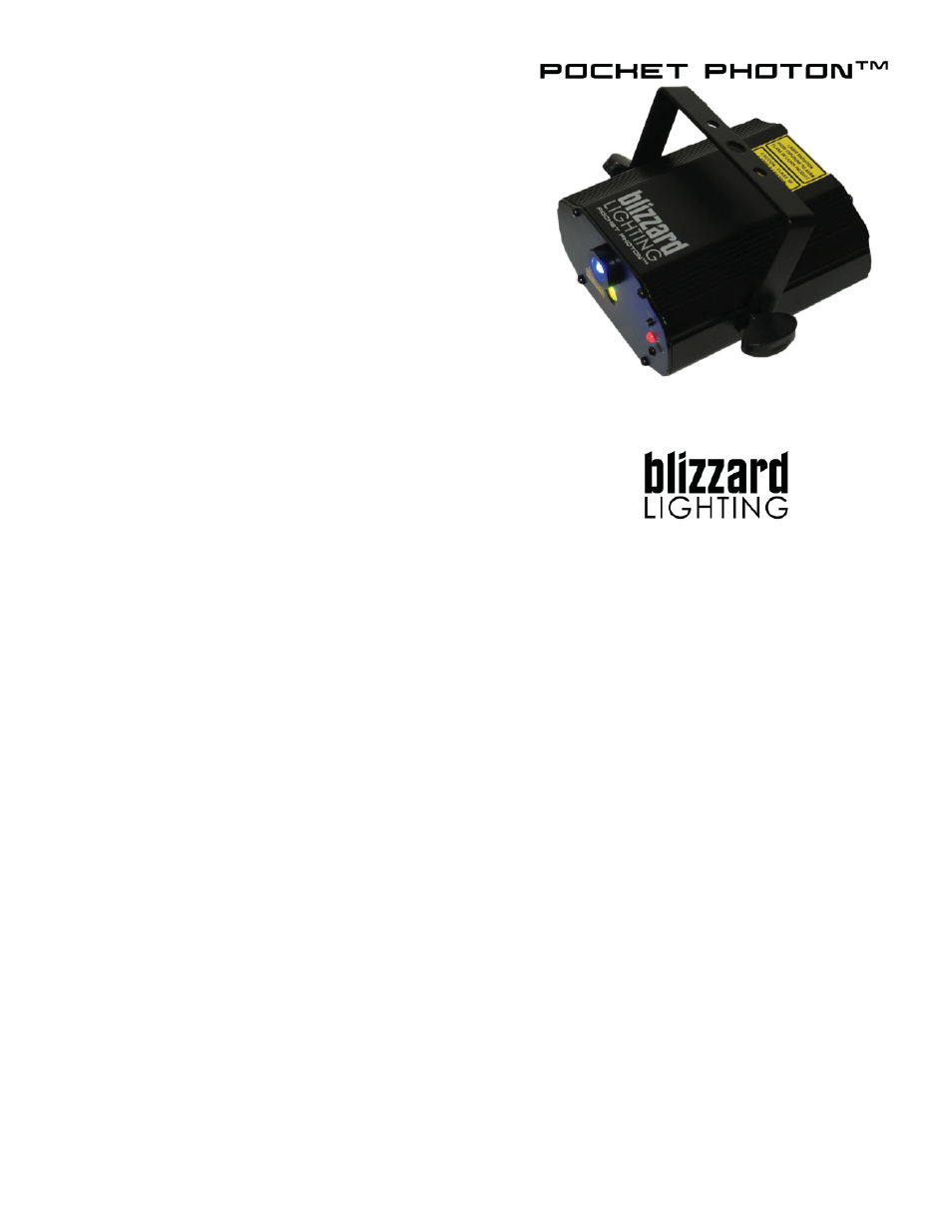 Blizzard Lighting Pocket Photon (Rev A) User Manual | 2 pages