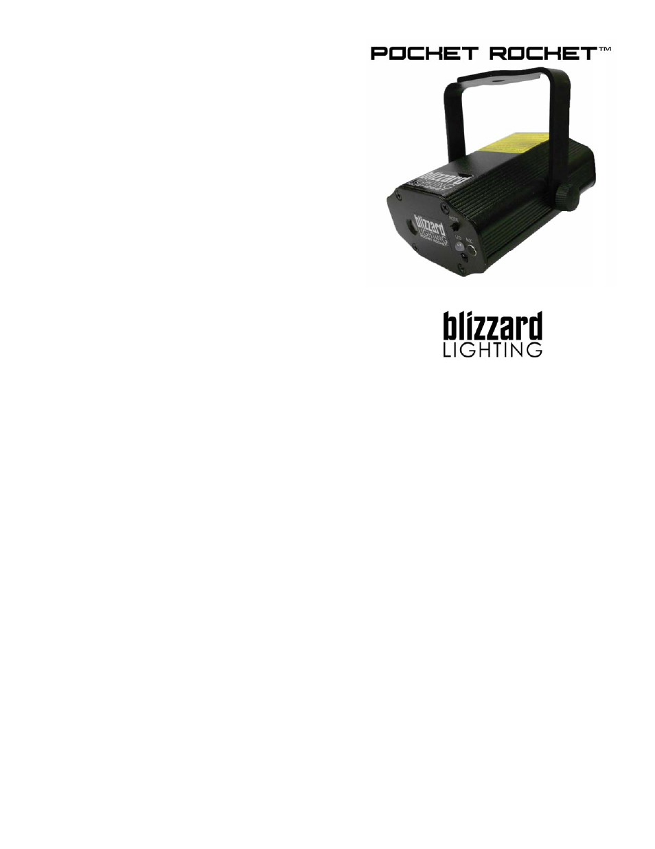 Blizzard Lighting Pocket Rocket(Rev A) User Manual | 2 pages