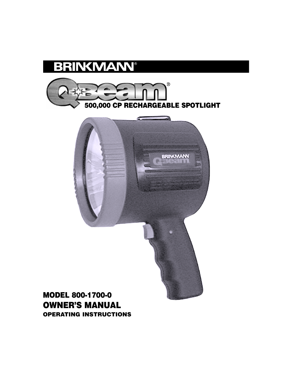 Brinkmann 800-1700-0 User Manual | 4 pages