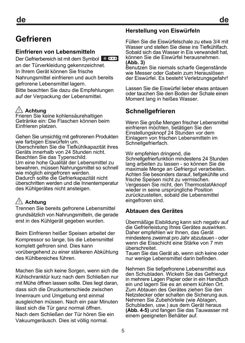 Gefrieren | Blomberg FSM 9550 User Manual | Page 20 / 71