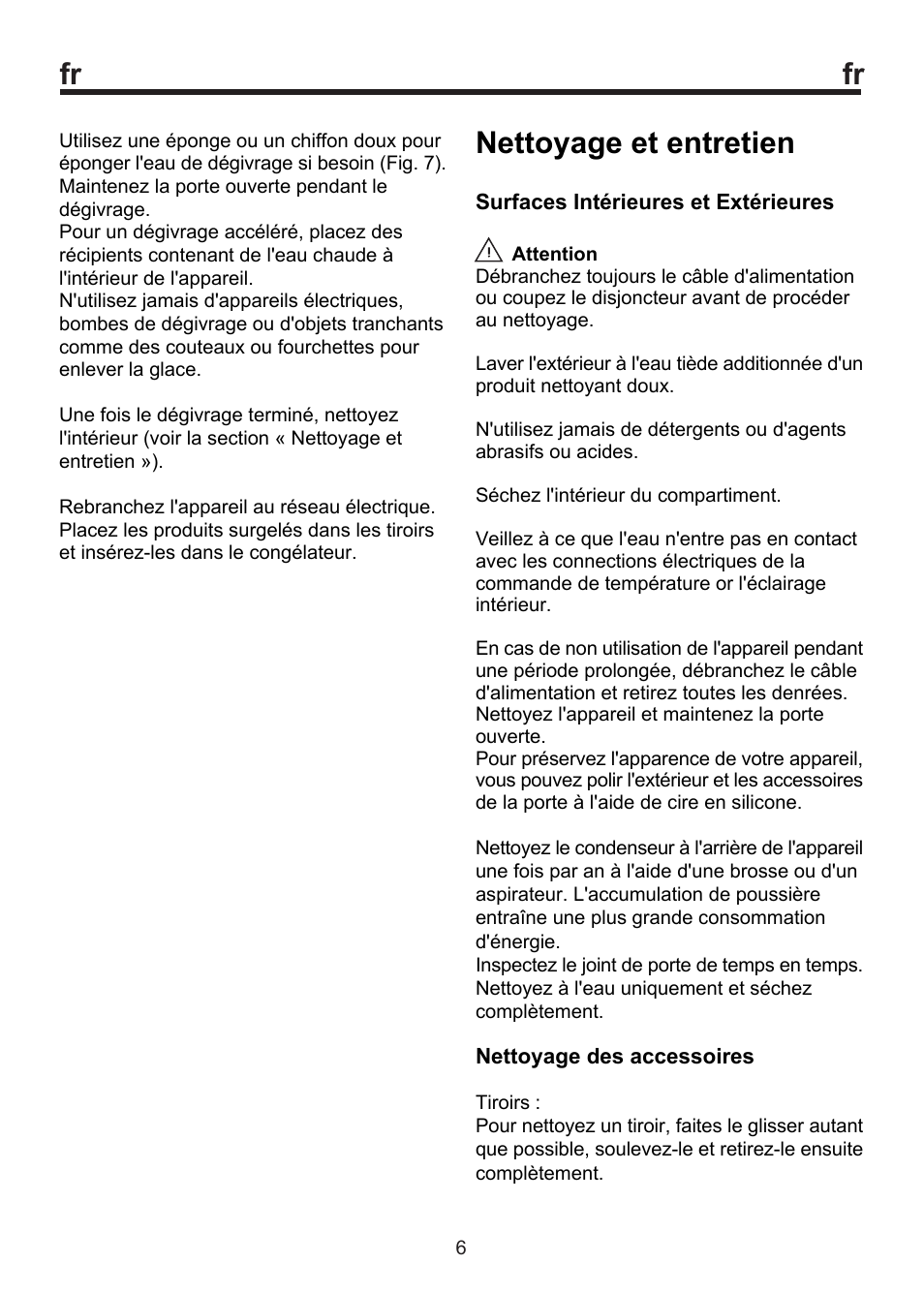 Nettoyage et entretien | Blomberg FSM 9550 User Manual | Page 30 / 71