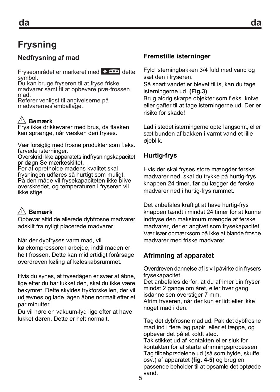 Frysning | Blomberg FSM 9550 User Manual | Page 47 / 71