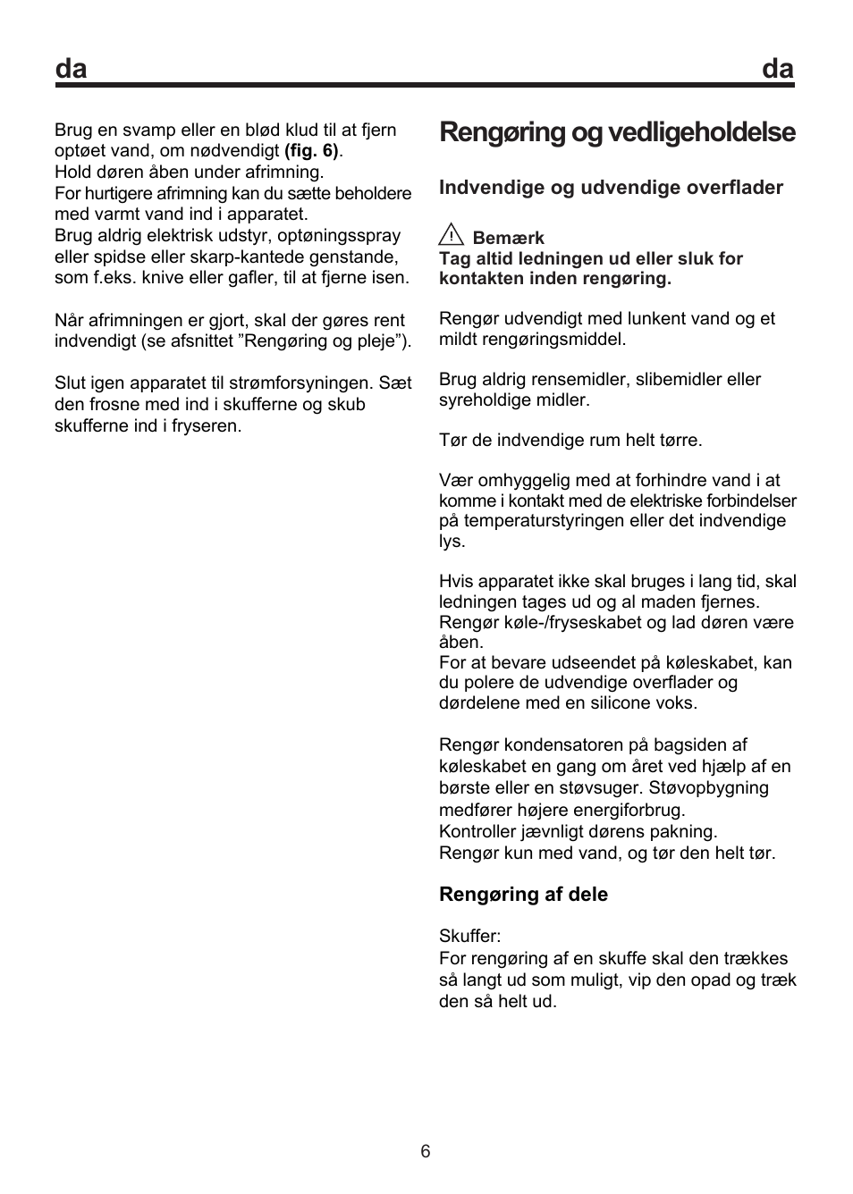 Rengøring og vedligeholdelse | Blomberg FSM 9550 User Manual | Page 48 / 71