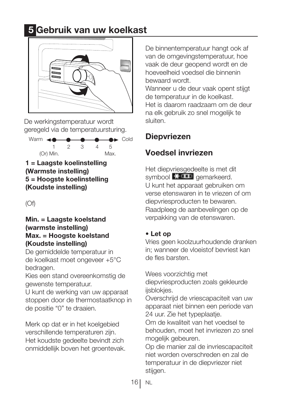 5gebruik van uw koelkast, Diepvriezen voedsel invriezen | Blomberg TSM 1541 A User Manual | Page 84 / 91