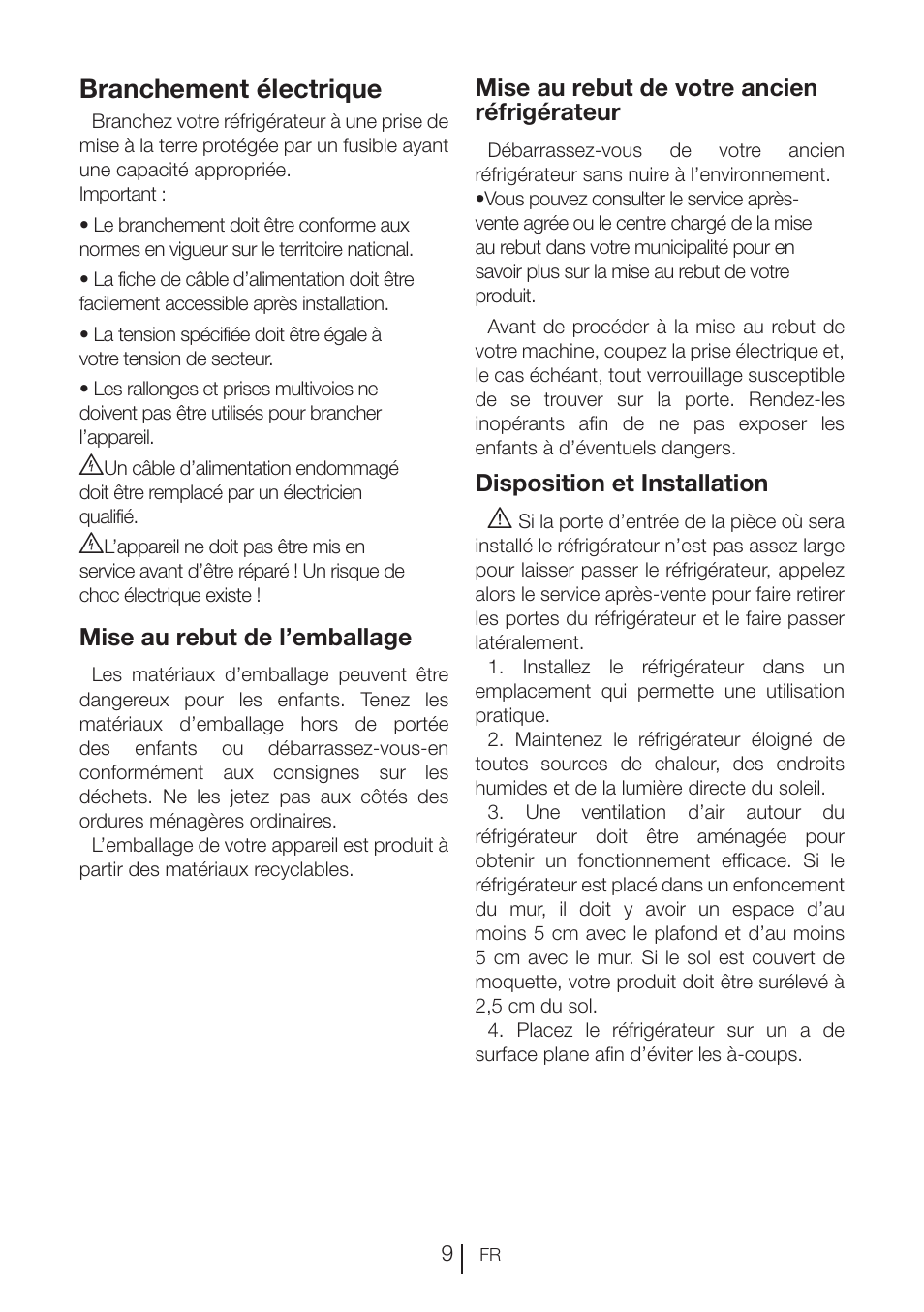 Branchement électrique | Blomberg FTM 1531 A+ User Manual | Page 52 / 86