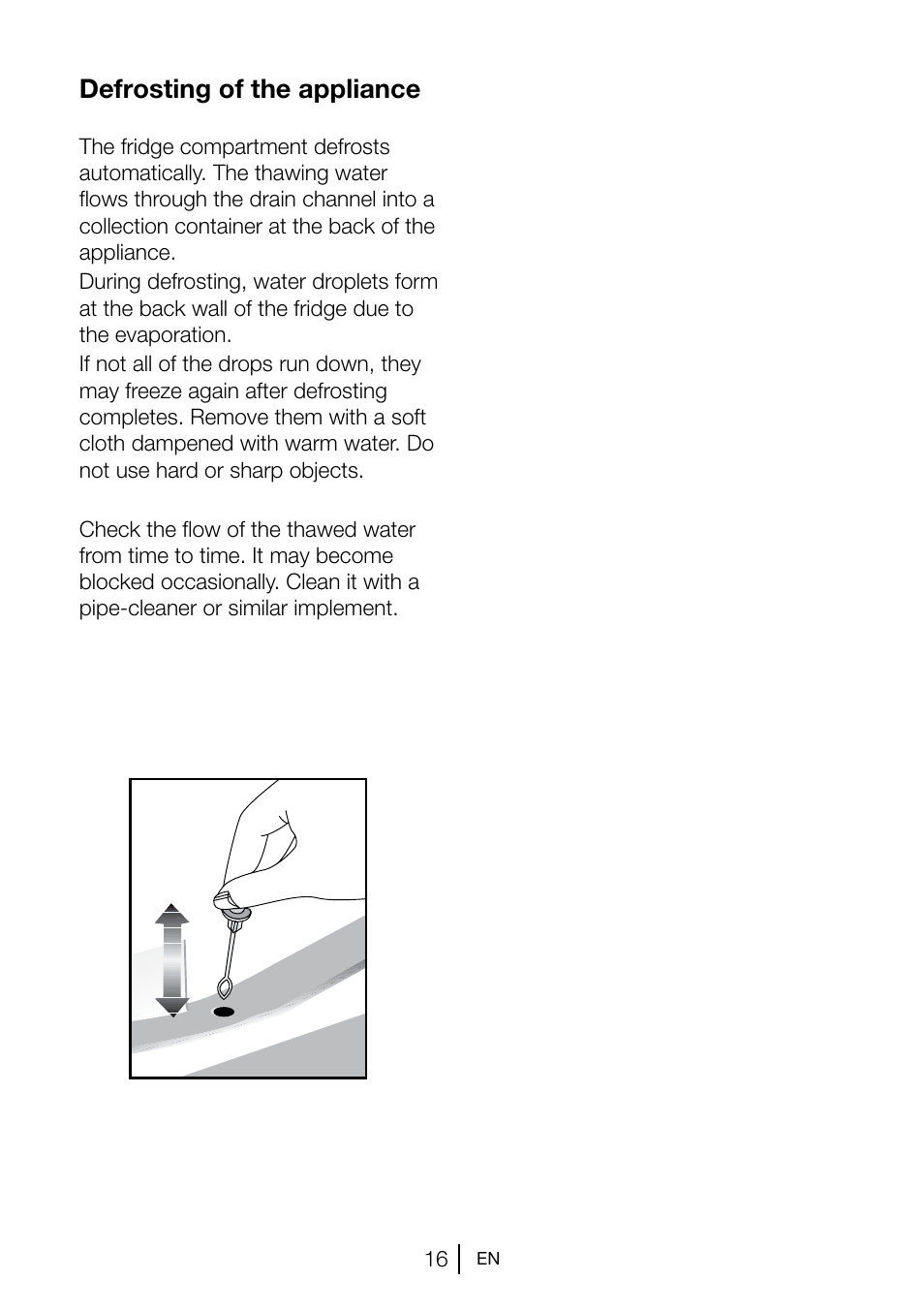 Defrosting of the appliance | Blomberg TSM 1551 A User Manual | Page 17 / 84