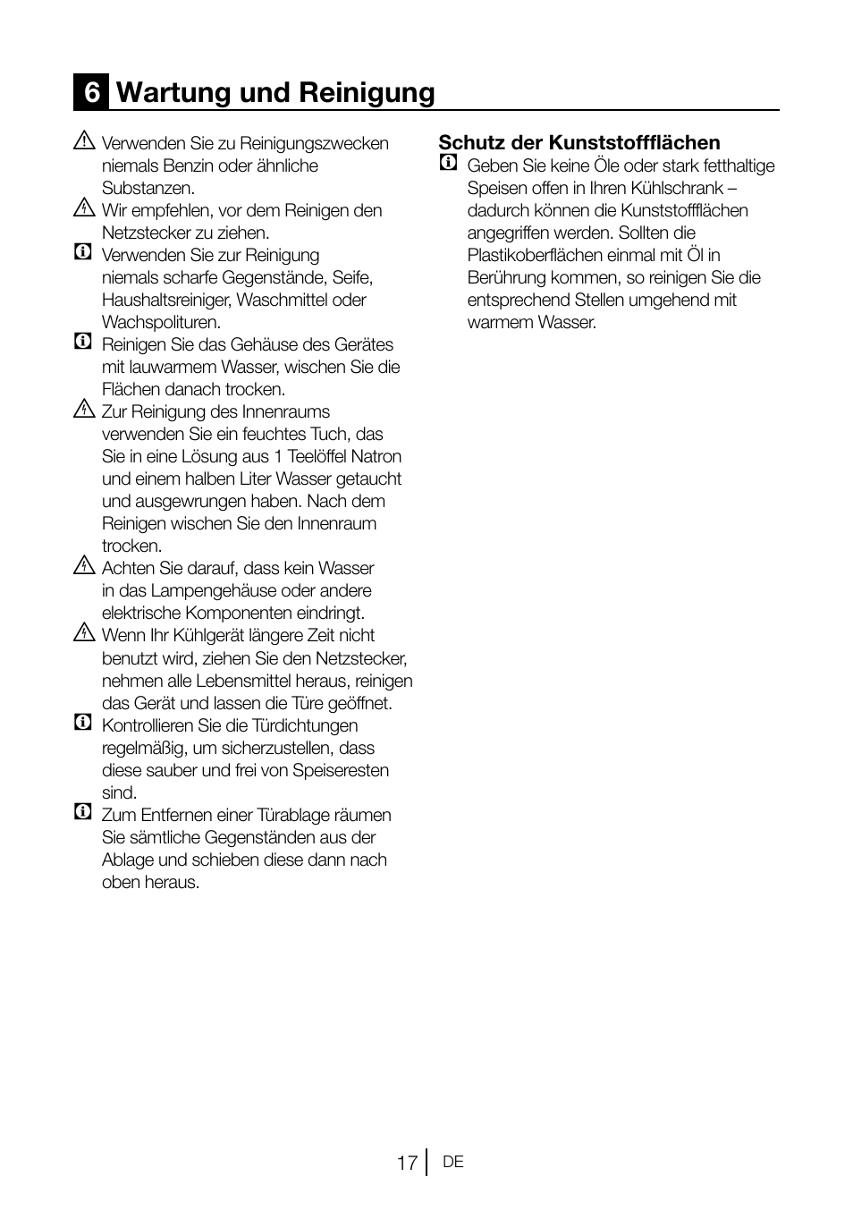 6wartung und reinigung | Blomberg TSM 1551 A User Manual | Page 38 / 84