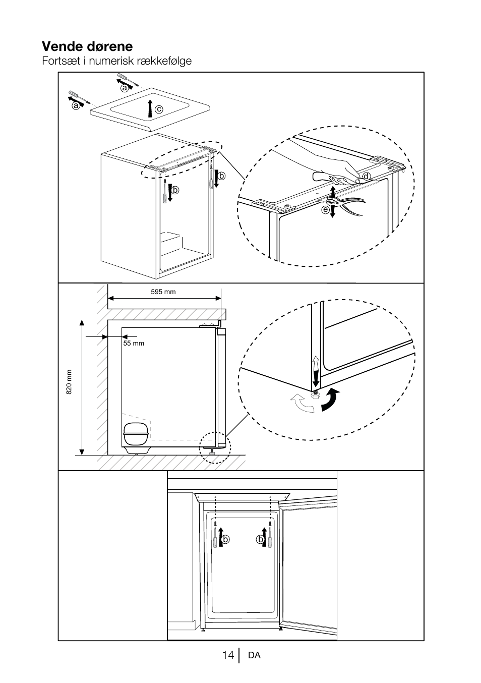 Vende dørene, Fortsæt i numerisk rækkefølge | Blomberg TSM 1551 A User Manual | Page 77 / 84