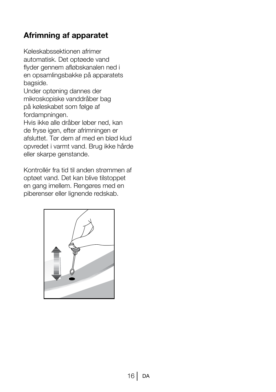 Afrimning af apparatet | Blomberg TSM 1551 A User Manual | Page 79 / 84