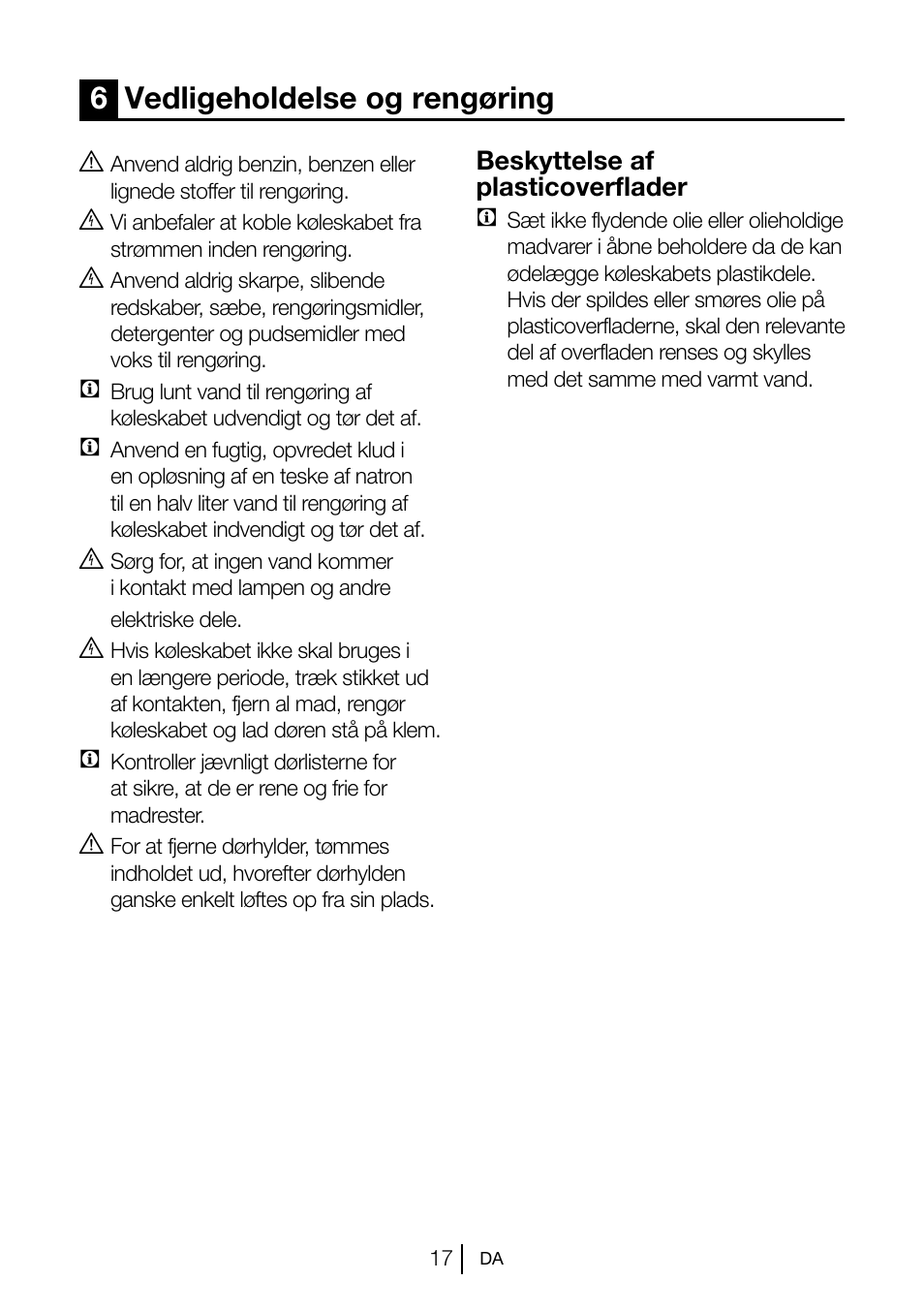 6vedligeholdelse og rengøring | Blomberg TSM 1551 A User Manual | Page 80 / 84