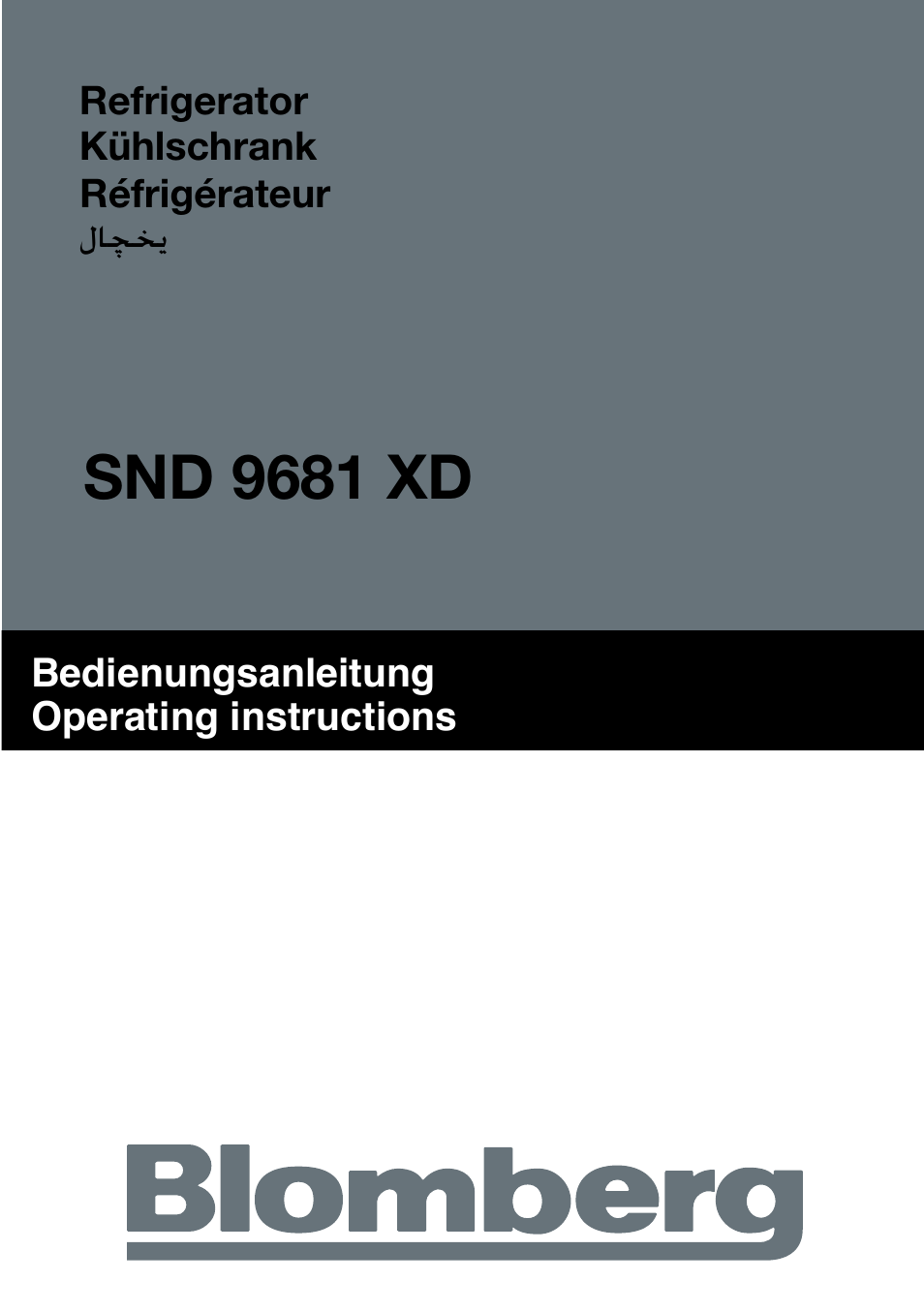 Blomberg SND 9681 XD User Manual | 81 pages