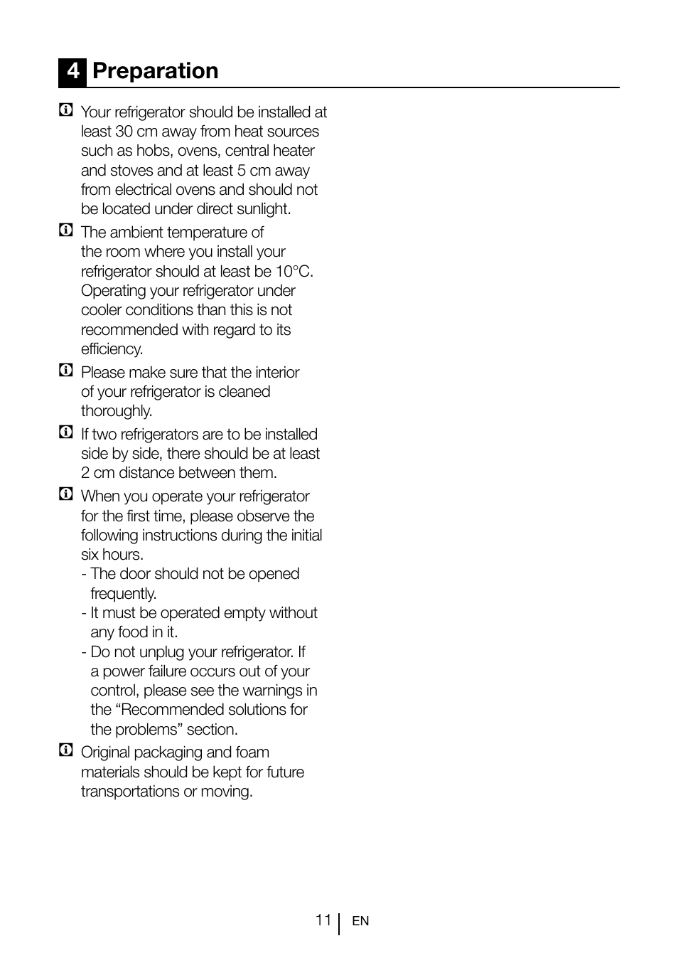 4preparation | Blomberg SND 9681 XD User Manual | Page 12 / 81