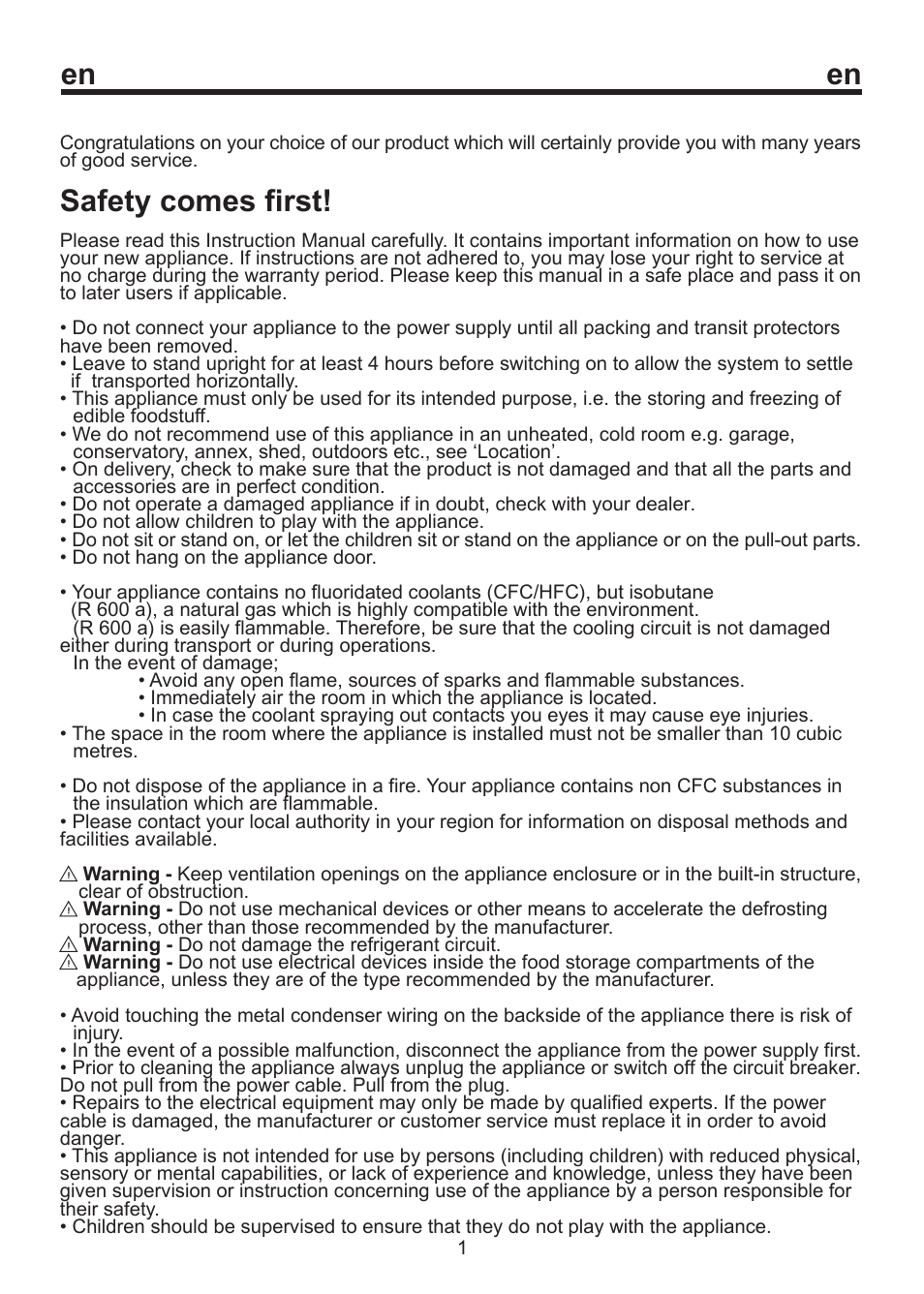 300 01-08 gb, Safety comes first | Blomberg SSM 1350 User Manual | Page 17 / 100