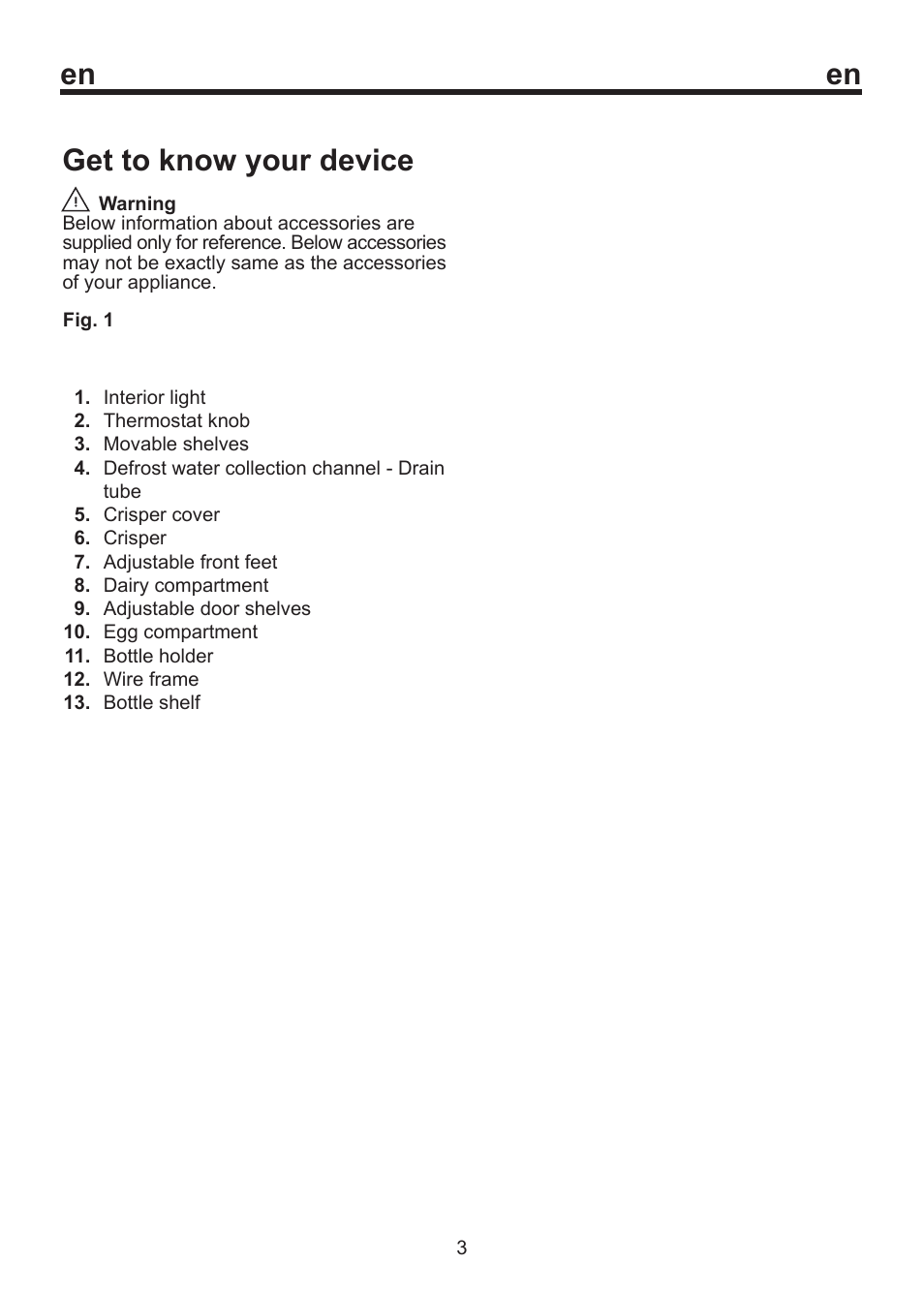 Get to know your device | Blomberg SSM 1350 User Manual | Page 19 / 100