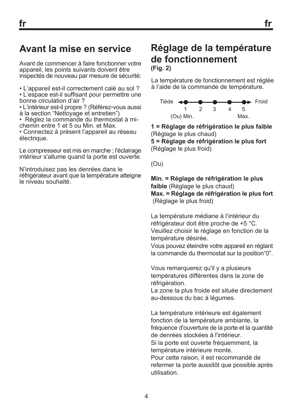 Réglage de la température de fonctionnement, Avant la mise en service | Blomberg SSM 1350 User Manual | Page 29 / 100