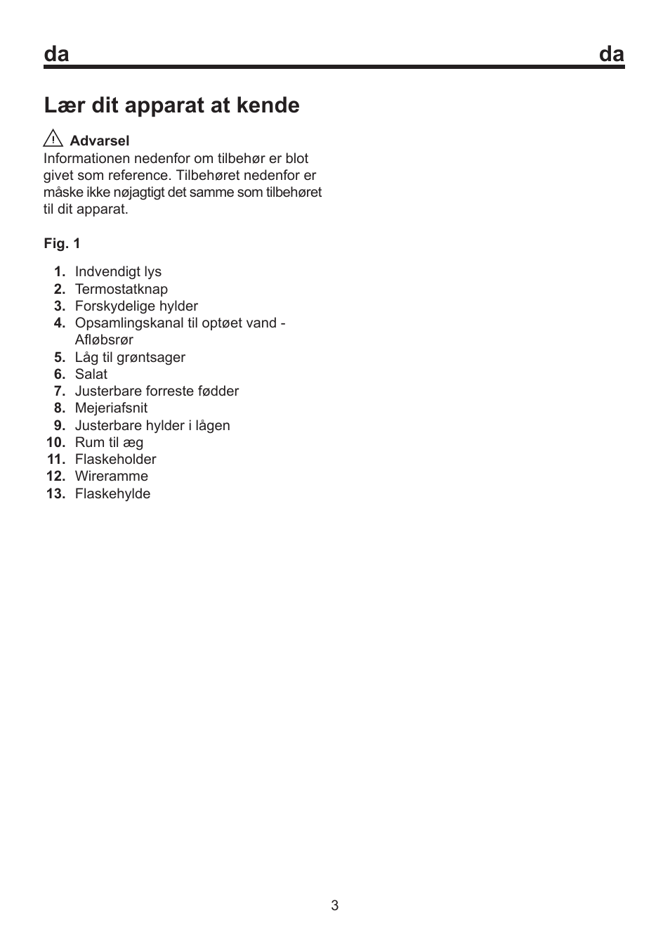 Lær dit apparat at kende | Blomberg SSM 1350 User Manual | Page 37 / 100