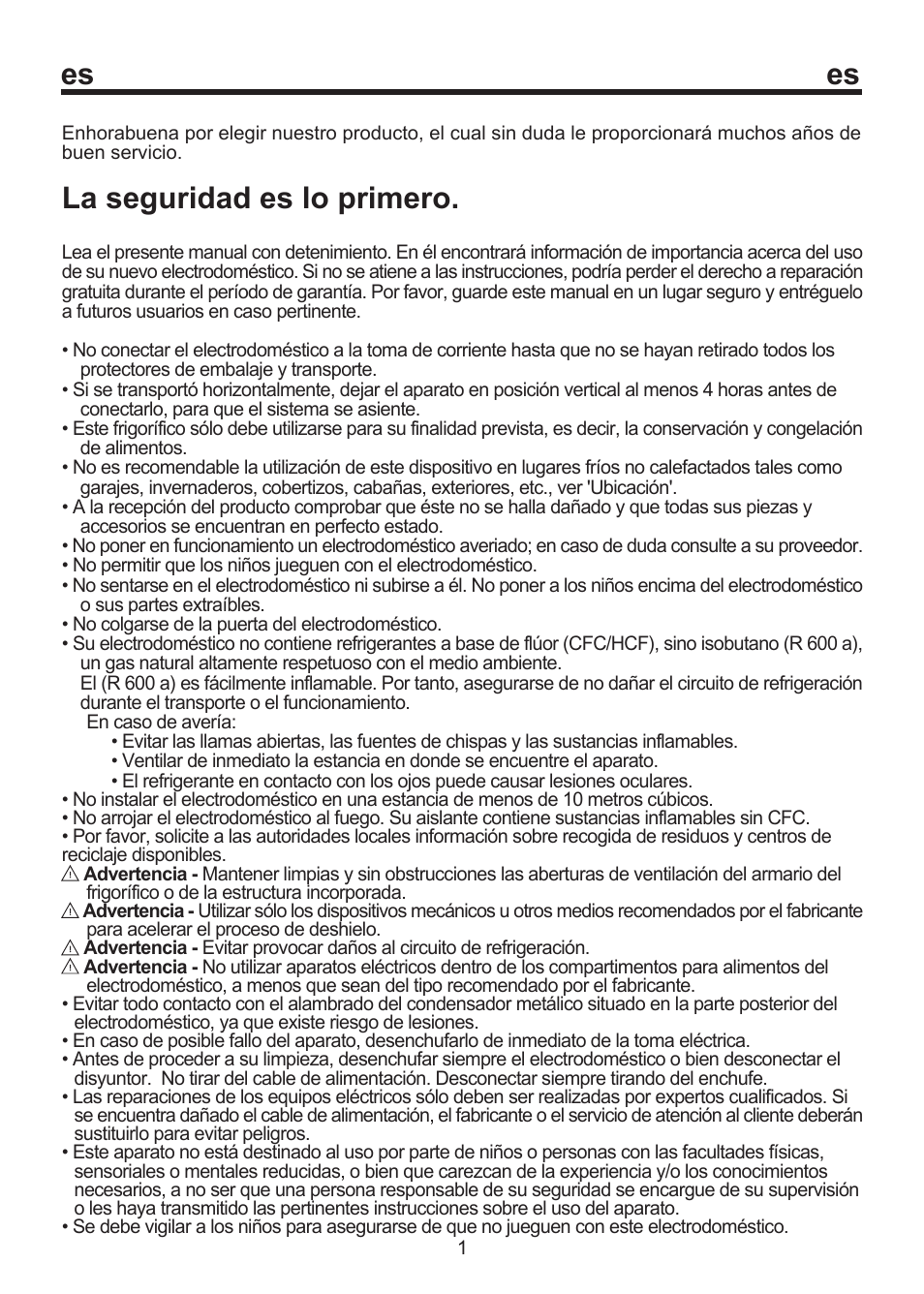 300 01-08 es.fh11, La seguridad es lo primero | Blomberg SSM 1350 User Manual | Page 71 / 100