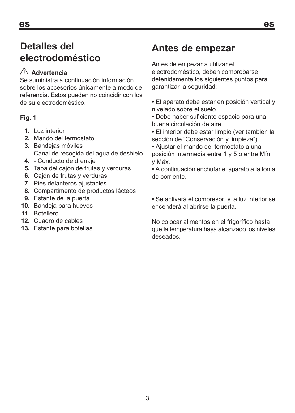 Antes de empezar, Detalles del electrodoméstico | Blomberg SSM 1350 User Manual | Page 73 / 100