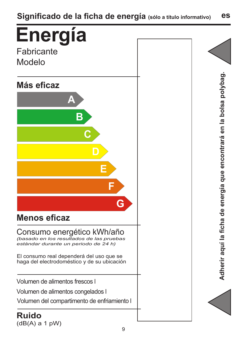 Energía | Blomberg SSM 1350 User Manual | Page 79 / 100