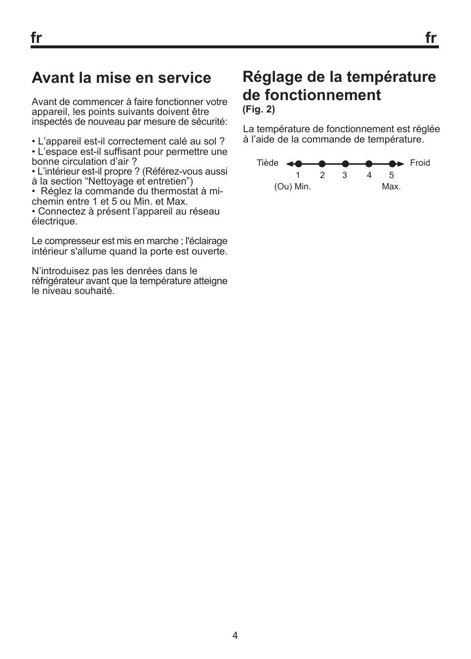 Fr réglage de la température de fonctionnement, Avant la mise en service | Blomberg SOM 9750 A+ User Manual | Page 28 / 97